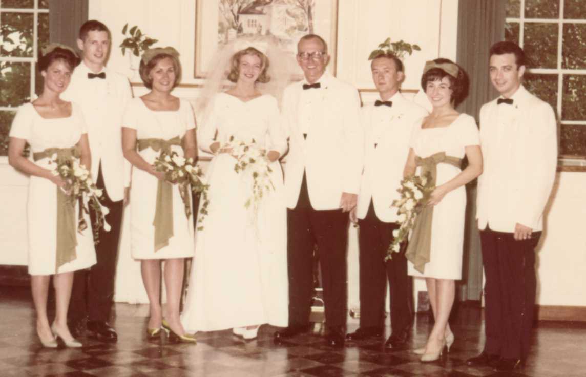 click to enlarge wedding party
